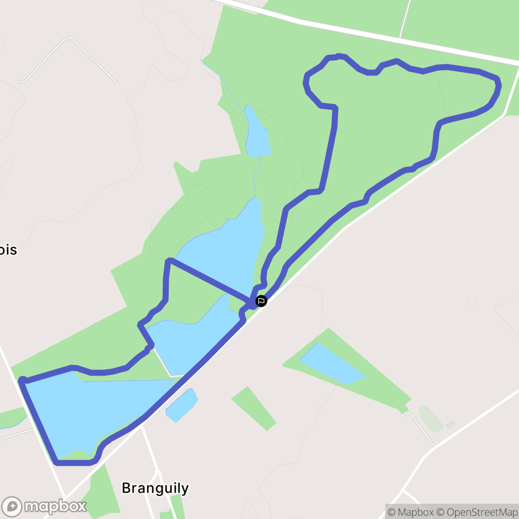 Gueltas : carte du parcours de randonnée - France