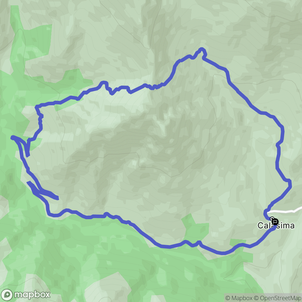 Albertacce : carte du parcours de randonnée - France