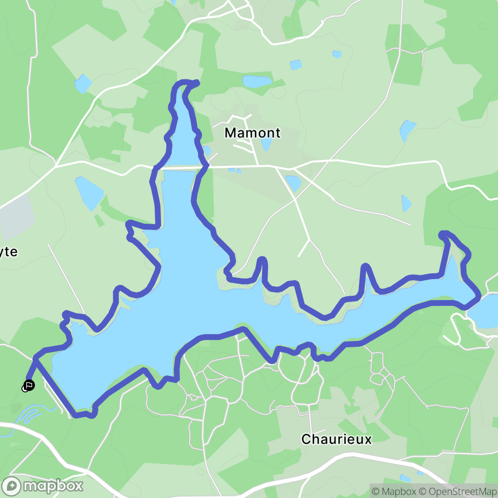 Miallet : carte du parcours de randonnée - France