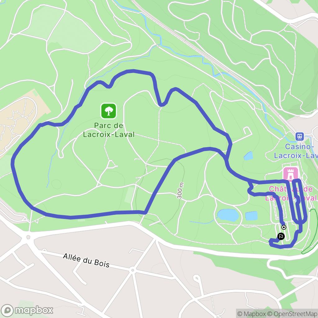 Marcy-l'Etoile : carte du parcours de randonnée - France