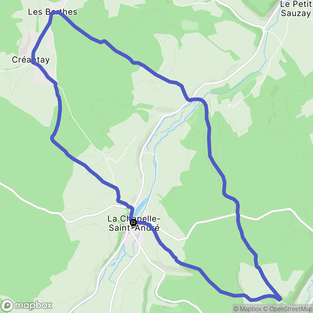 La Chapelle-Saint-André : carte du parcours de randonnée - France