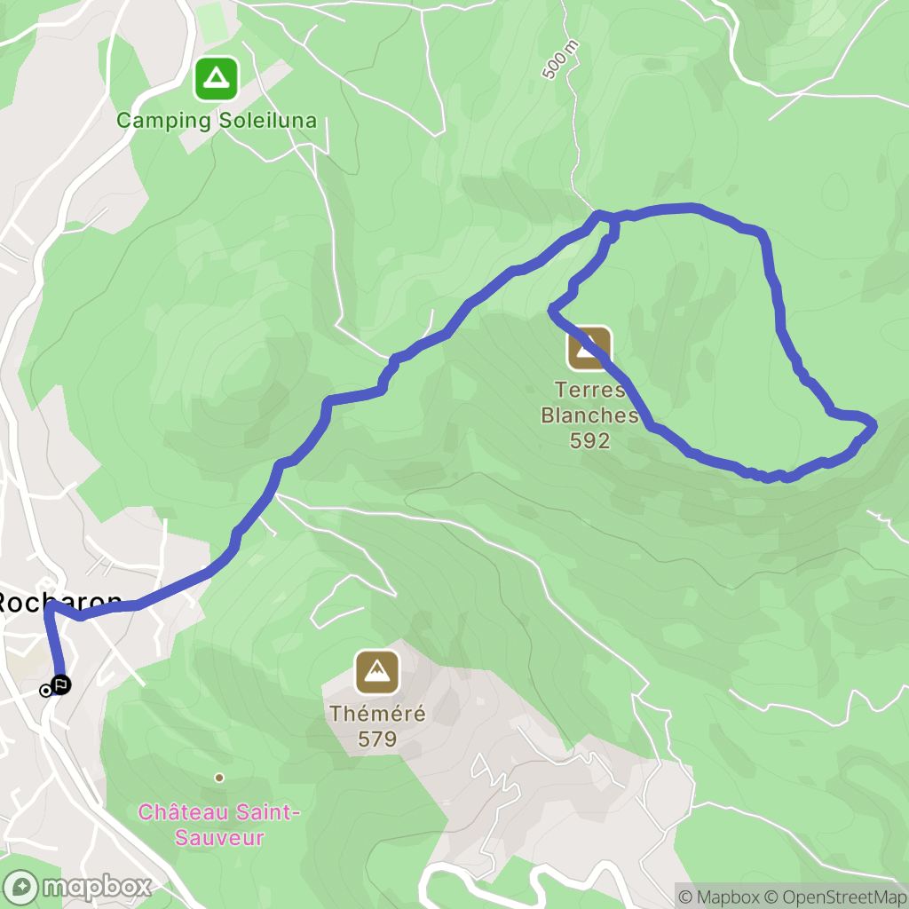 Rocbaron : carte du parcours de randonnée - France