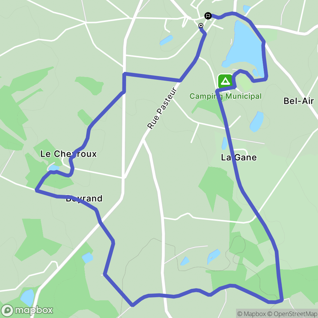 Flavignac : carte du parcours de randonnée - France