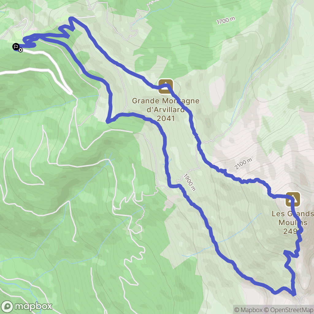 Arvillard : carte du parcours de randonnée - France