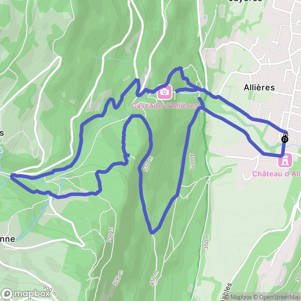Claix : carte du parcours de randonnée - France