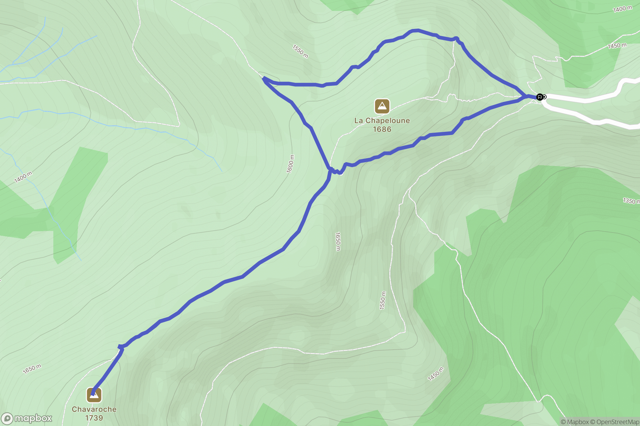Mandailles-Saint-Julien : carte du parcours de randonnée - France