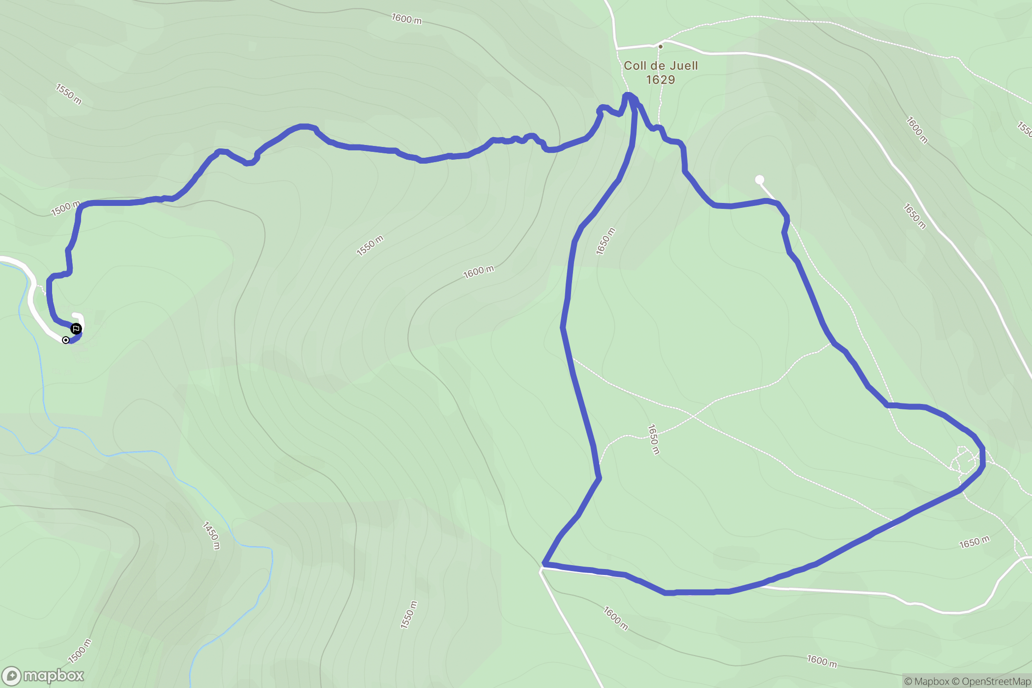 Enveitg : carte du parcours de randonnée - France