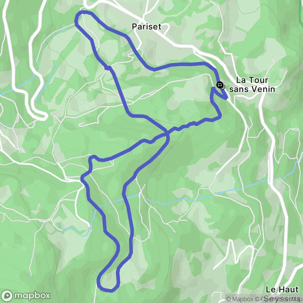 Seyssinet-Pariset : carte du parcours de randonnée - France