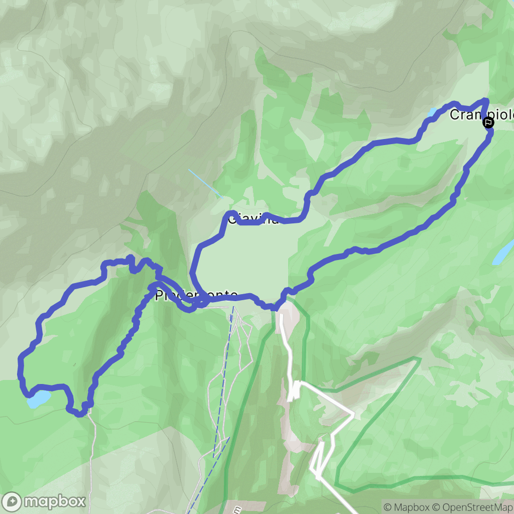 Crampiolo : carte du parcours de randonnée - Italy