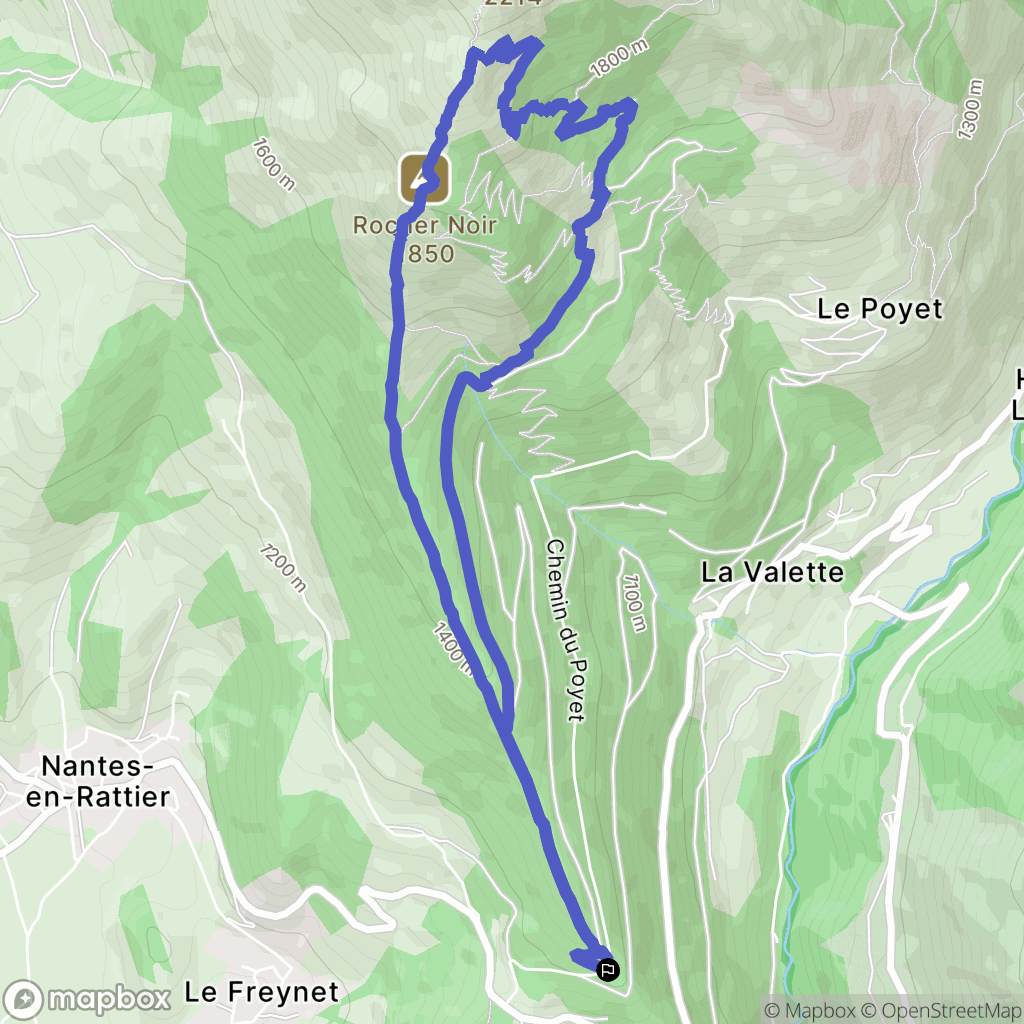 La Mure : carte du parcours de randonnée - France