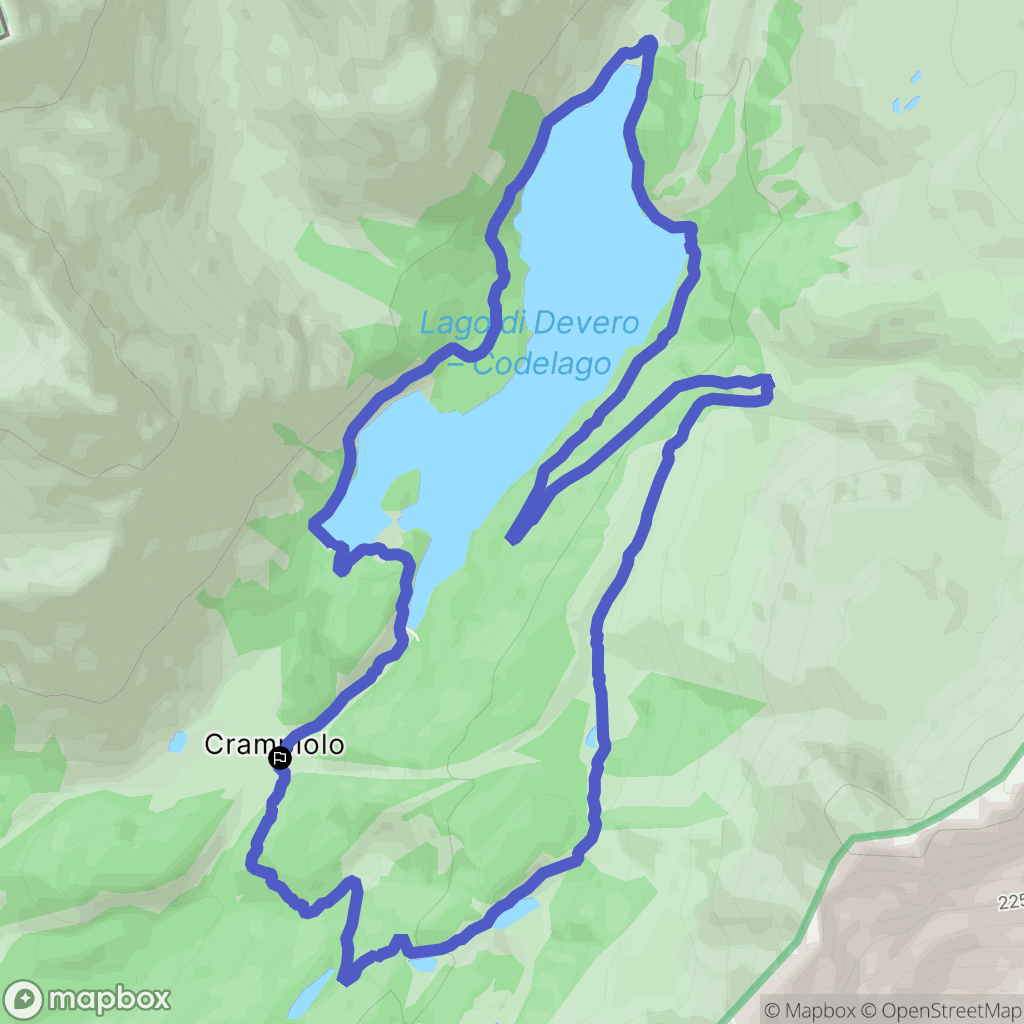 Crampiolo : carte du parcours de randonnée - Italy