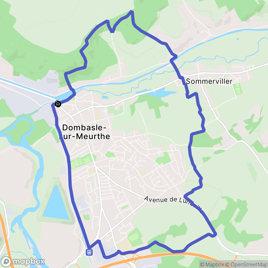 Dombasle-sur-Meurthe : carte du parcours de randonnée - France