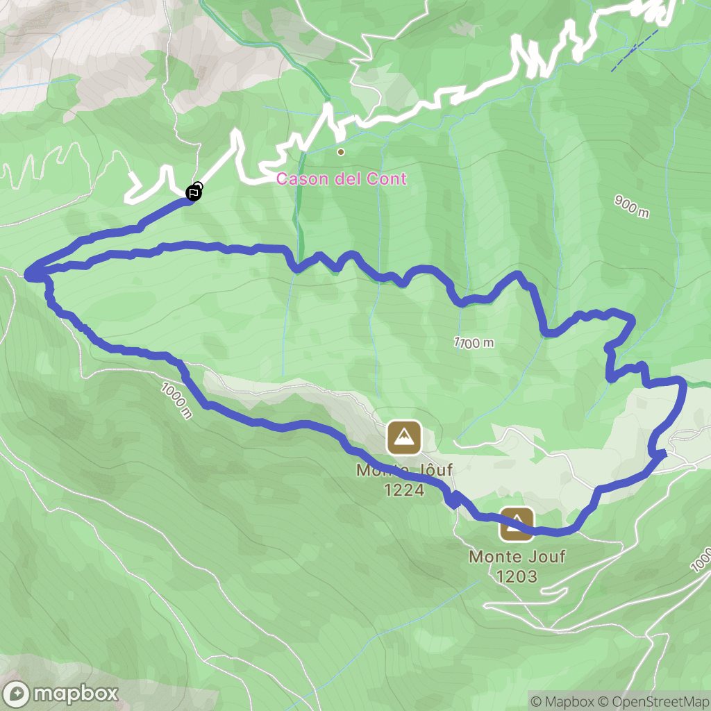 Maniago : carte du parcours de randonnée - Italy