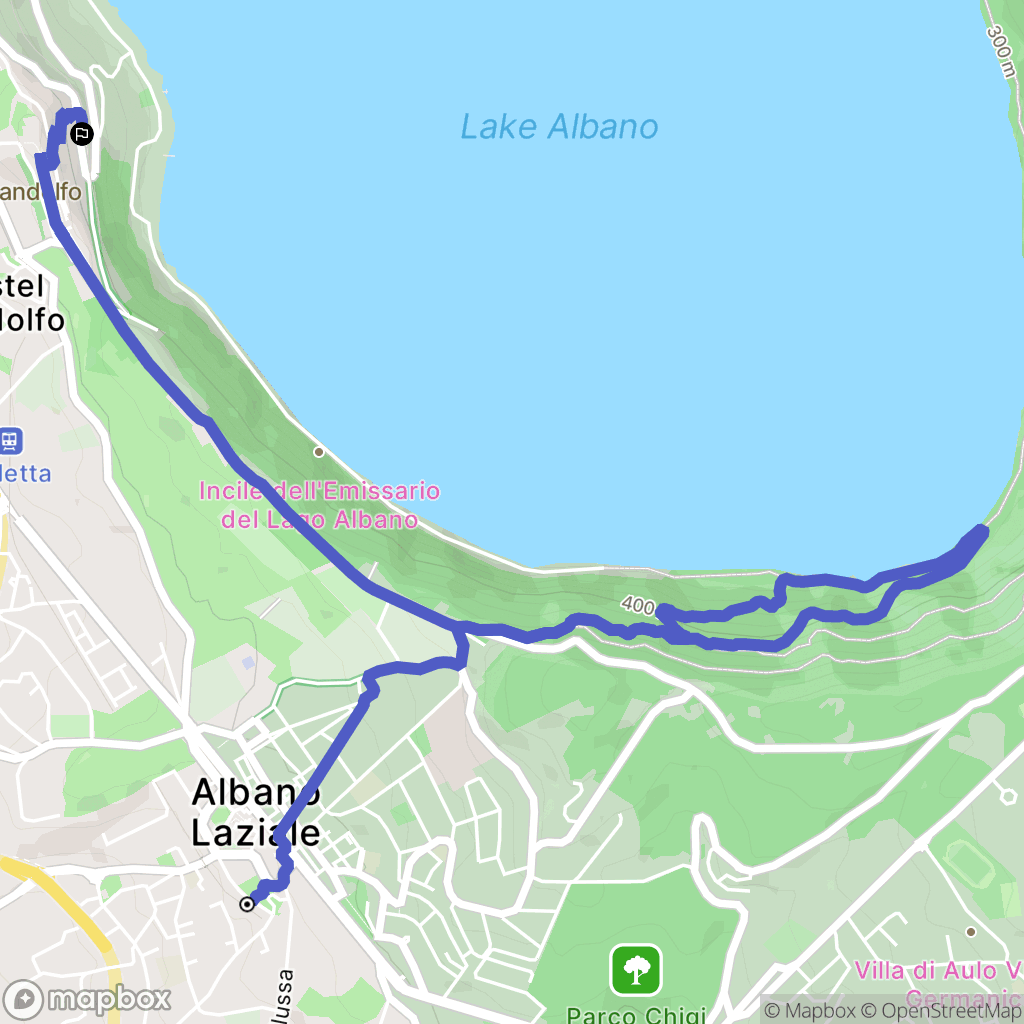 Albano Laziale : carte du parcours de randonnée - Italy