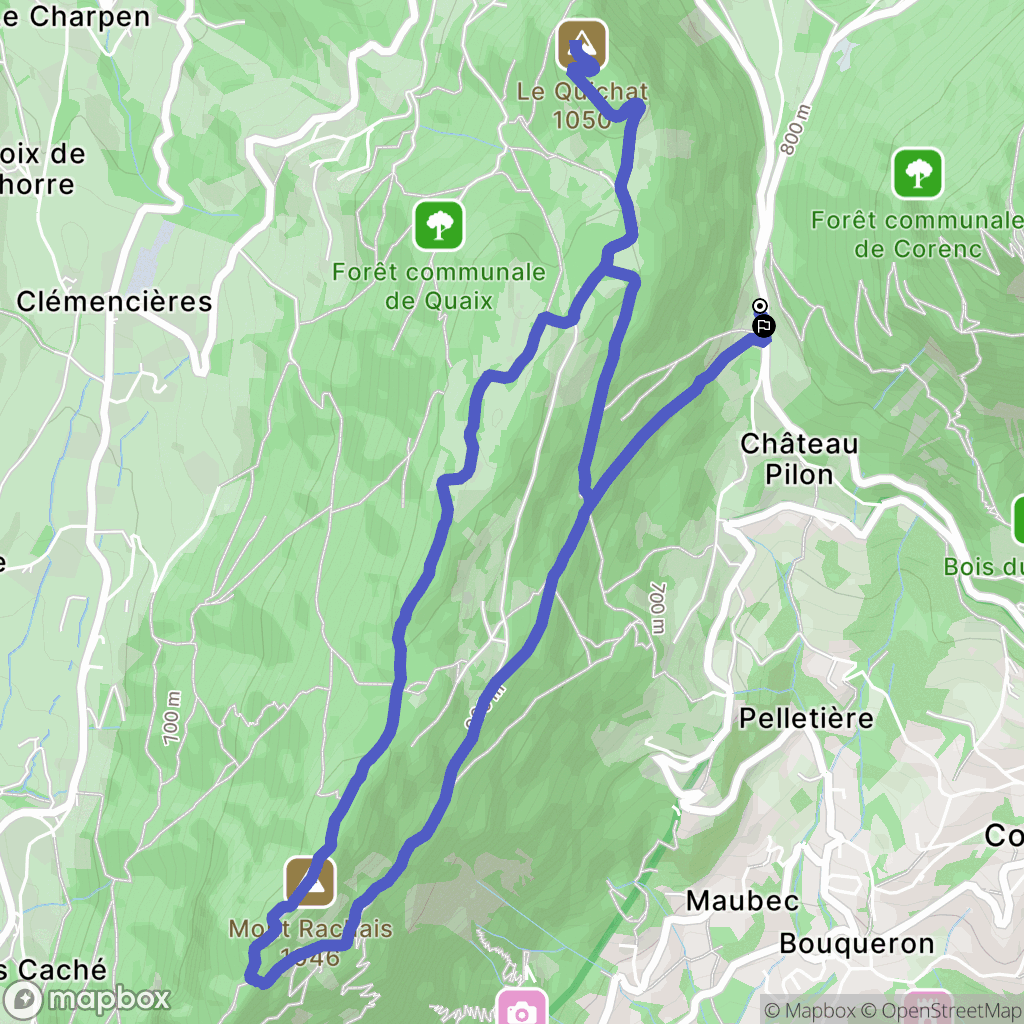 La Tronche : carte du parcours de randonnée - France