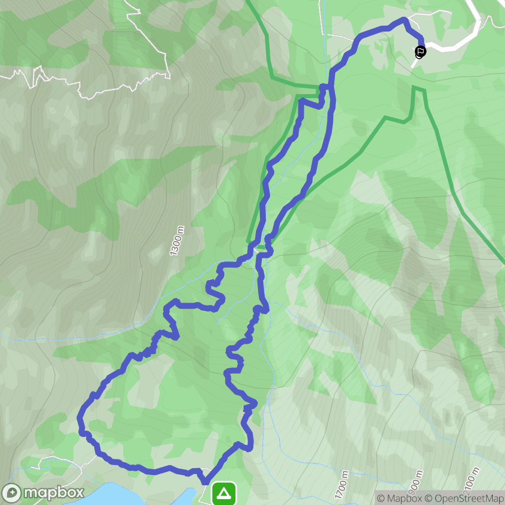 Les Deux Alpes : carte du parcours de randonnée - France