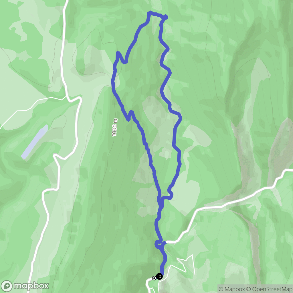 Omblèze : carte du parcours de randonnée - France