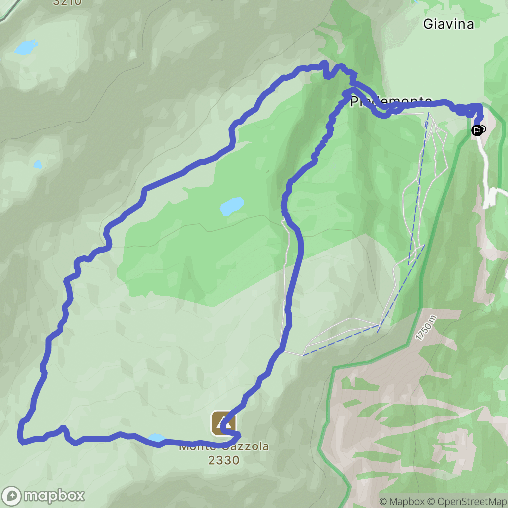 Alpe Devero : carte du parcours de randonnée - Italy