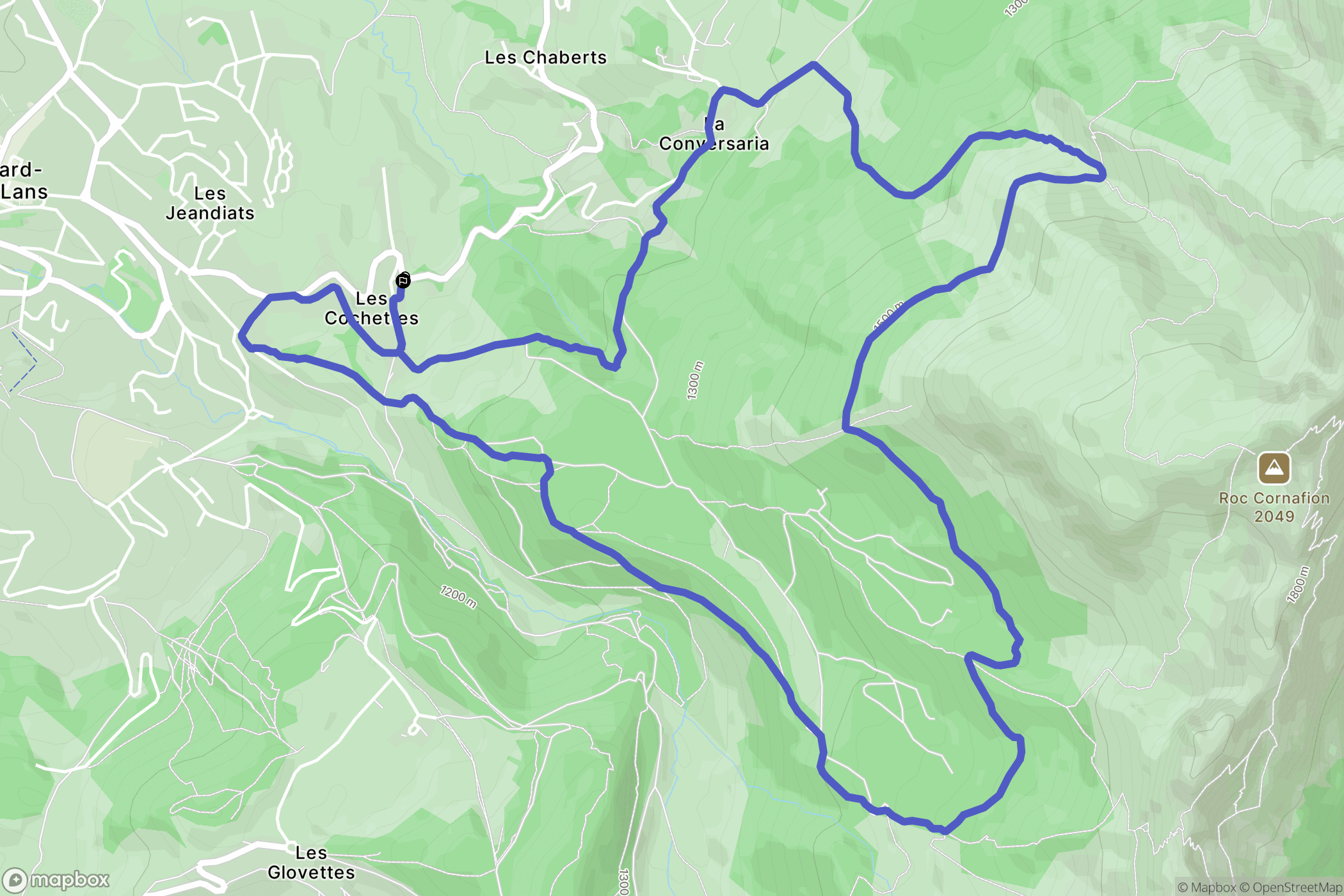 Villard-de-Lans : carte du parcours de randonnée - France