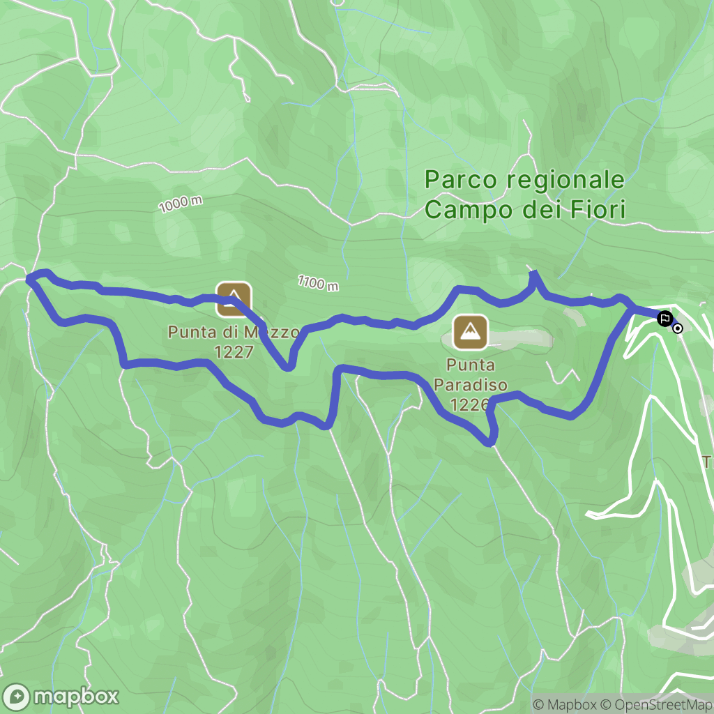 Santa Maria del Monte : carte du parcours de randonnée - Italy