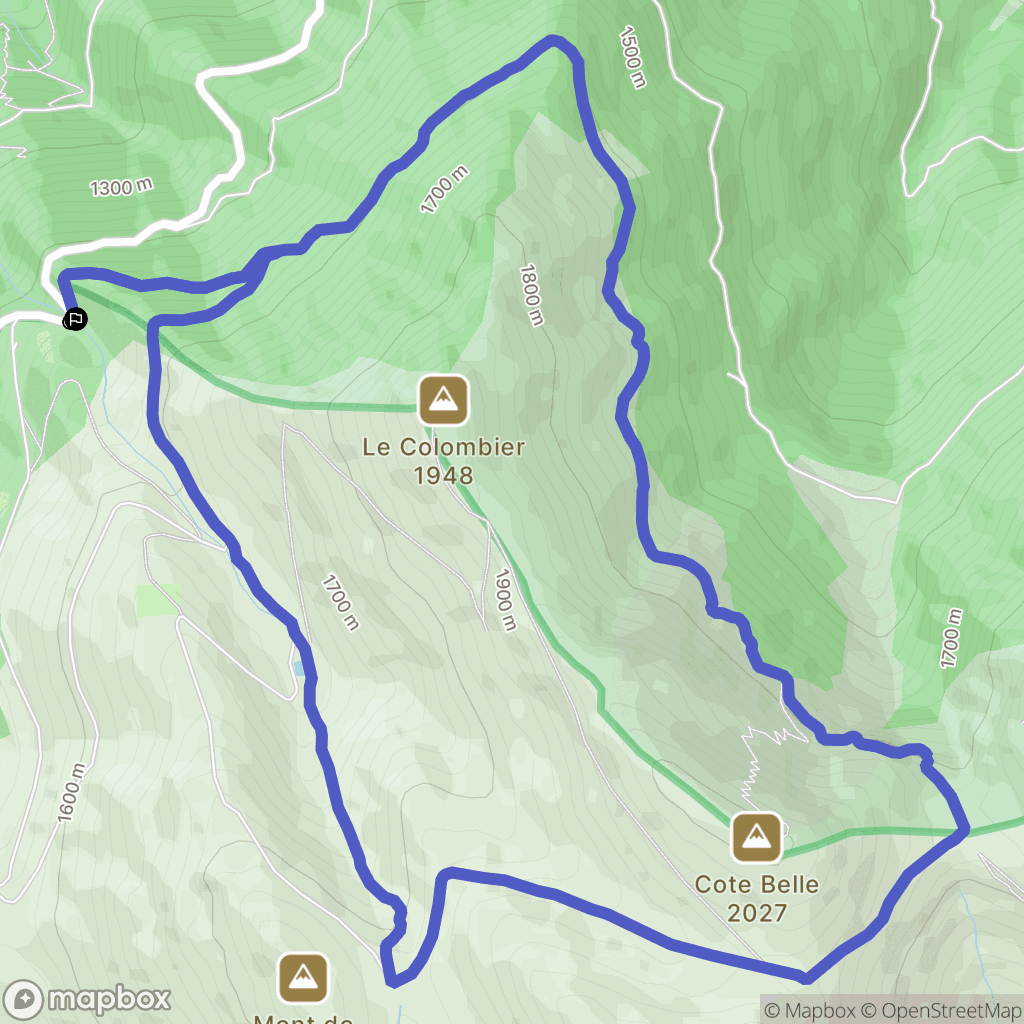 Valbonnais : carte du parcours de randonnée - France