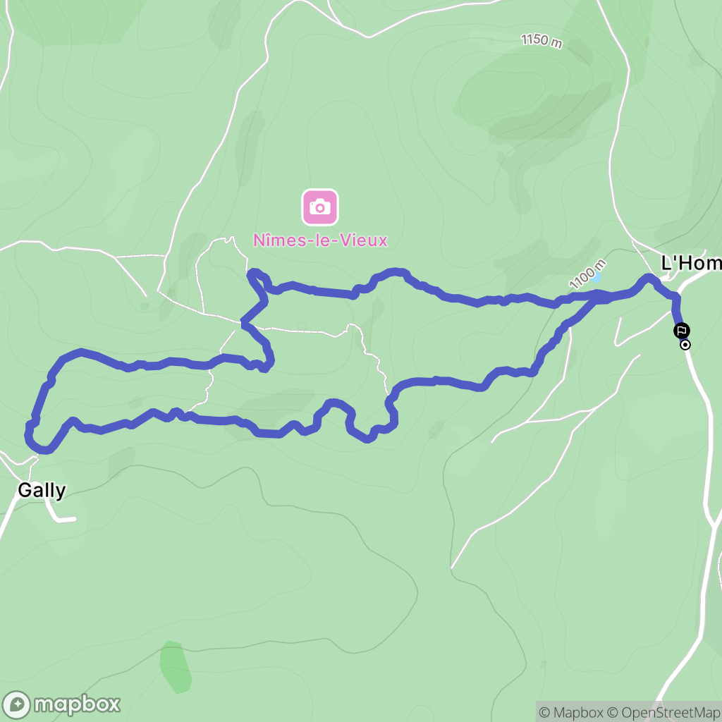 Fraissinet-de-Fourques : carte du parcours de randonnée - France