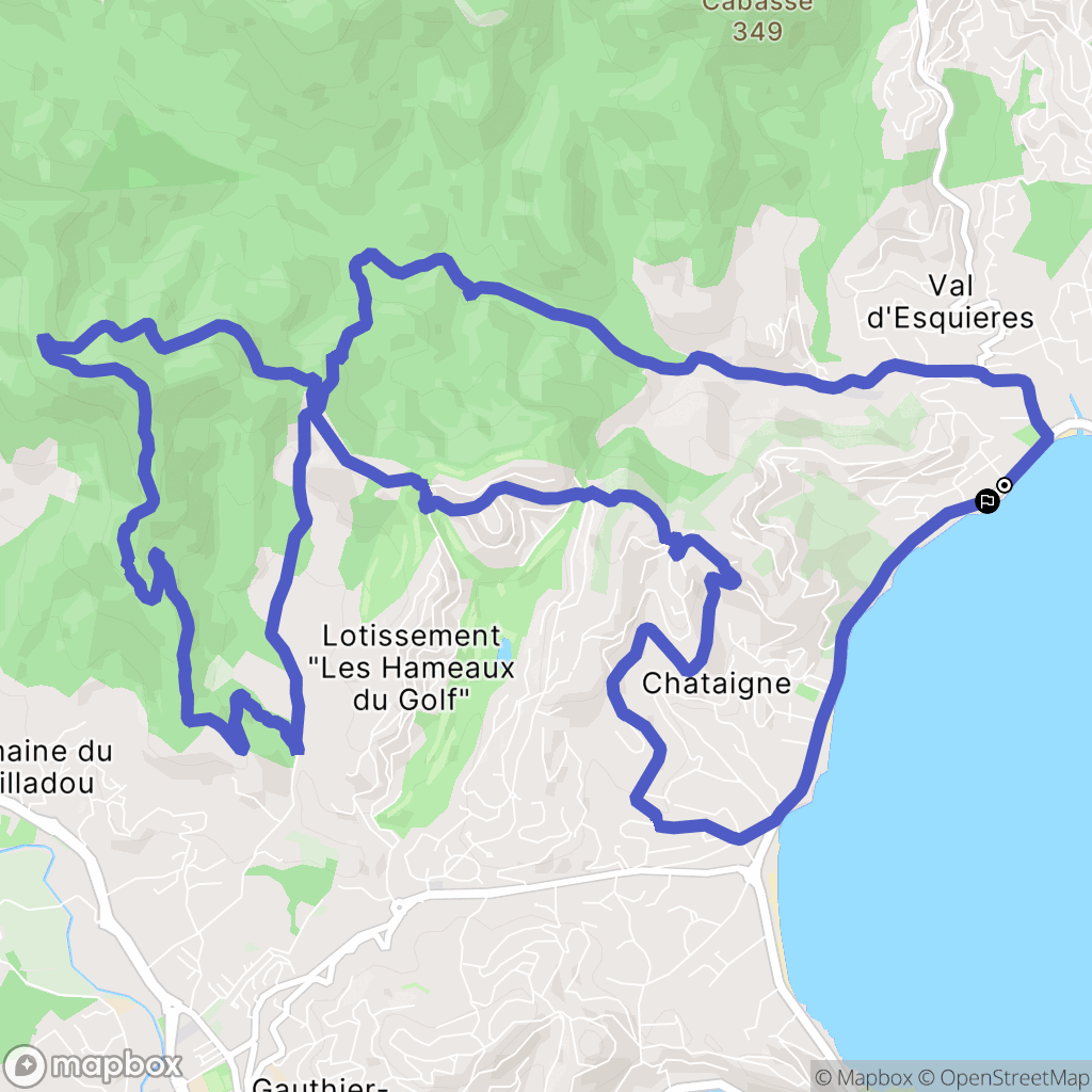 Sainte-Maxime : carte du parcours de randonnée - France