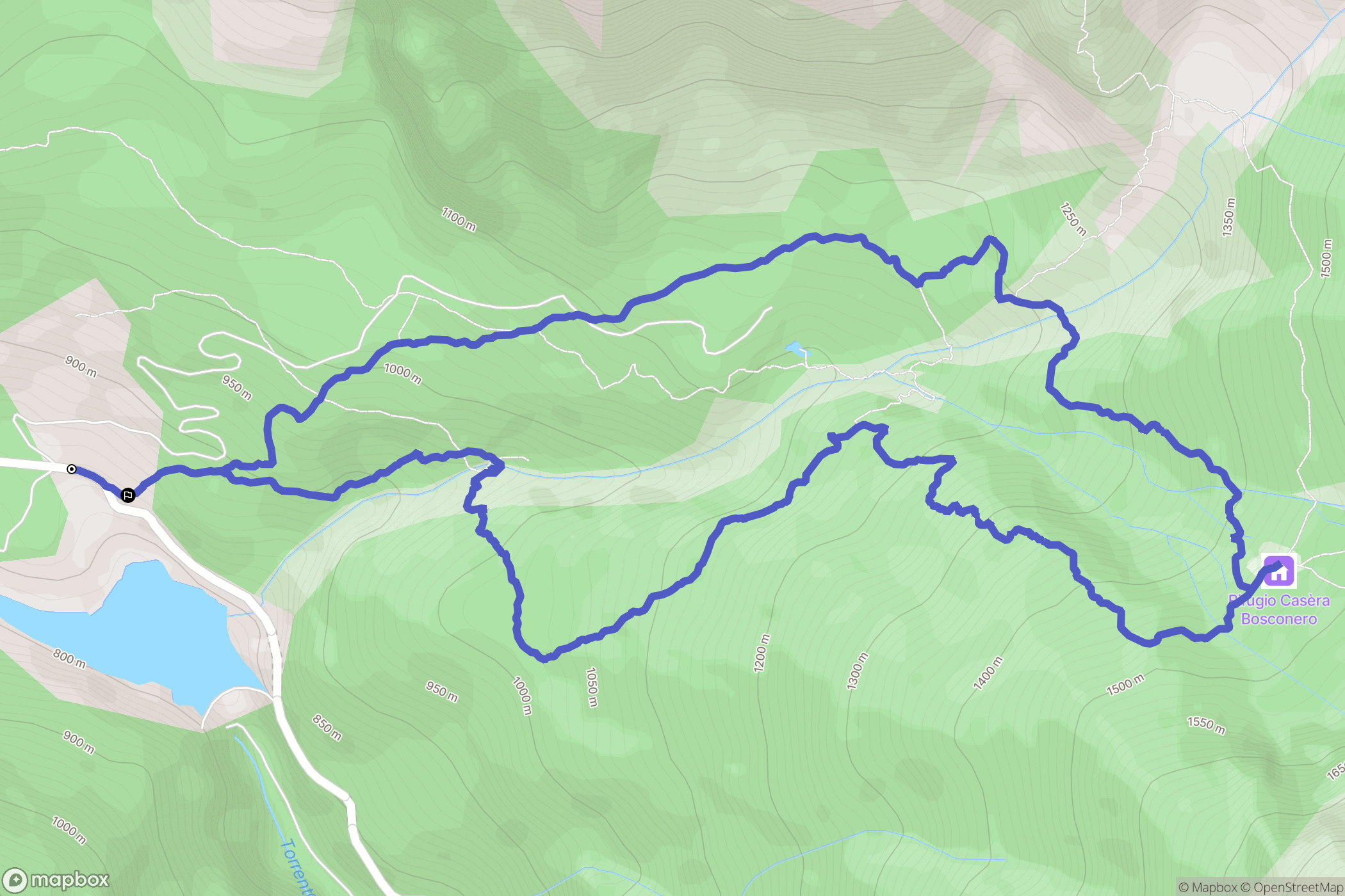 Forno di Zoldo : carte du parcours de randonnée - Italy