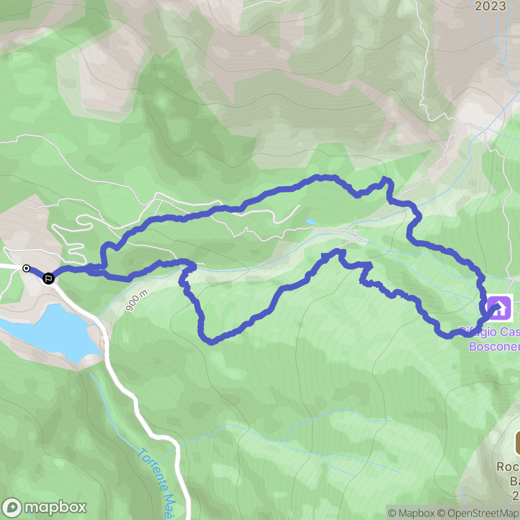 Forno di Zoldo : carte du parcours de randonnée - Italy