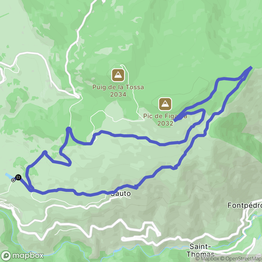 Mont-Louis : carte du parcours de randonnée - France