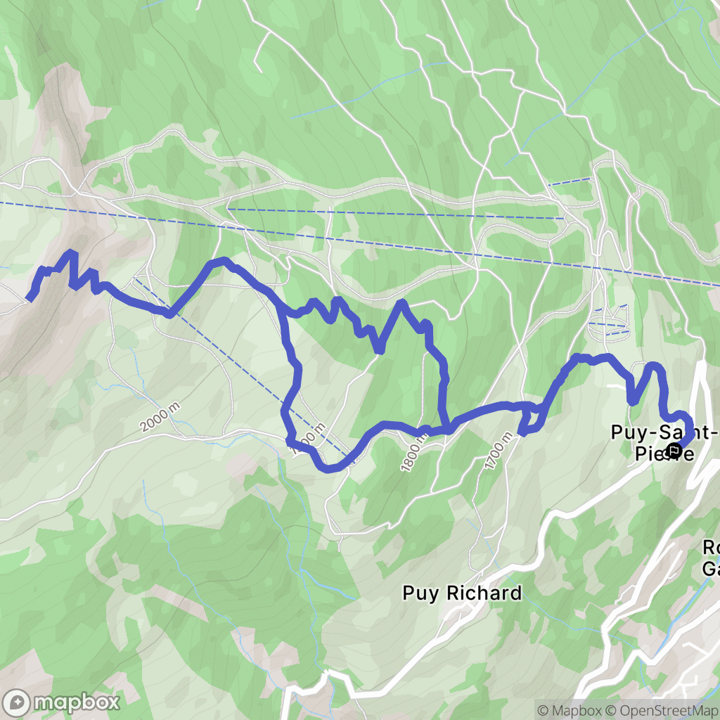 Puy-Saint-Pierre : carte du parcours de randonnée - France