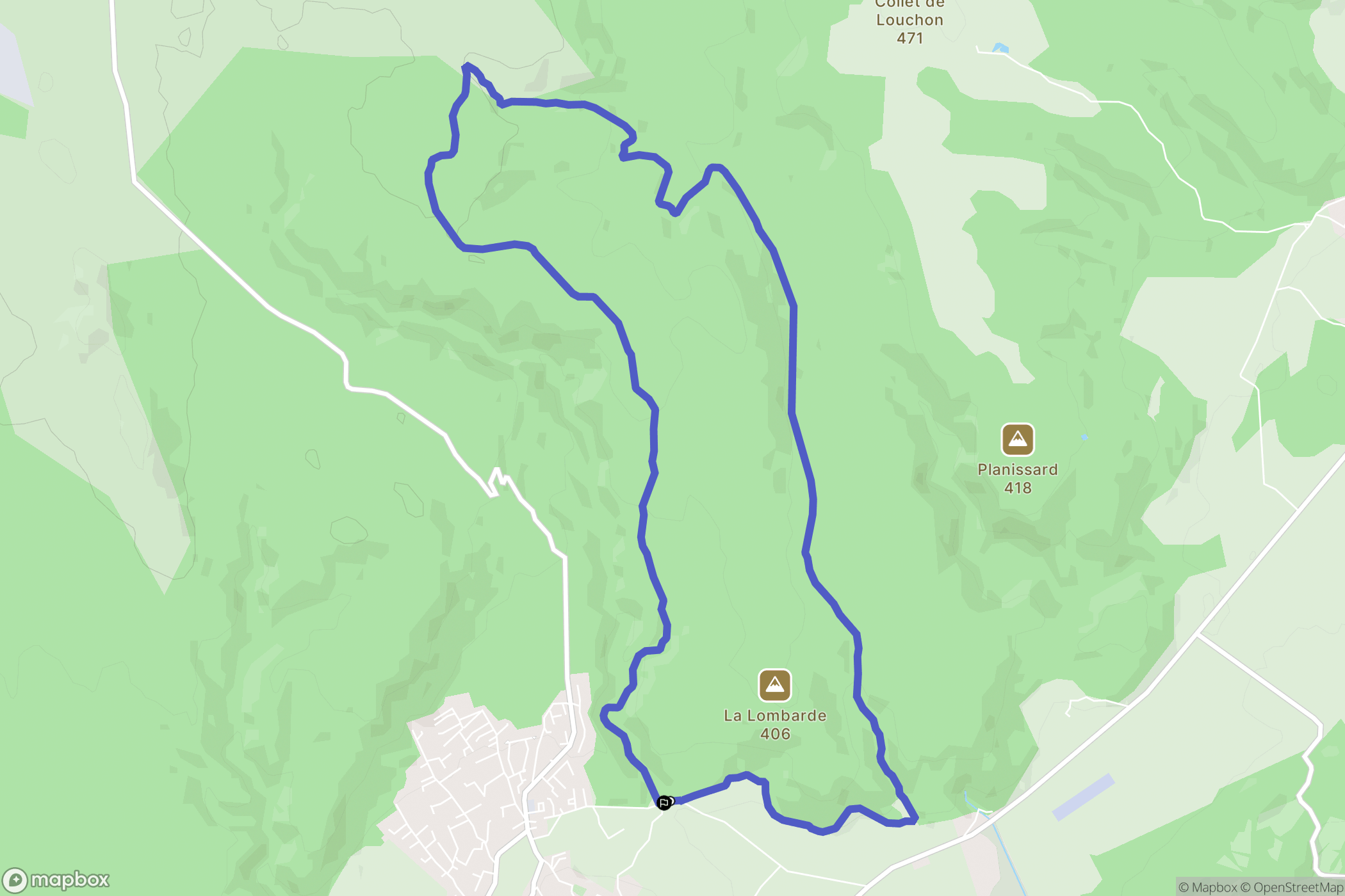 Seillons-Source-d'Argens : carte du parcours de randonnée - France
