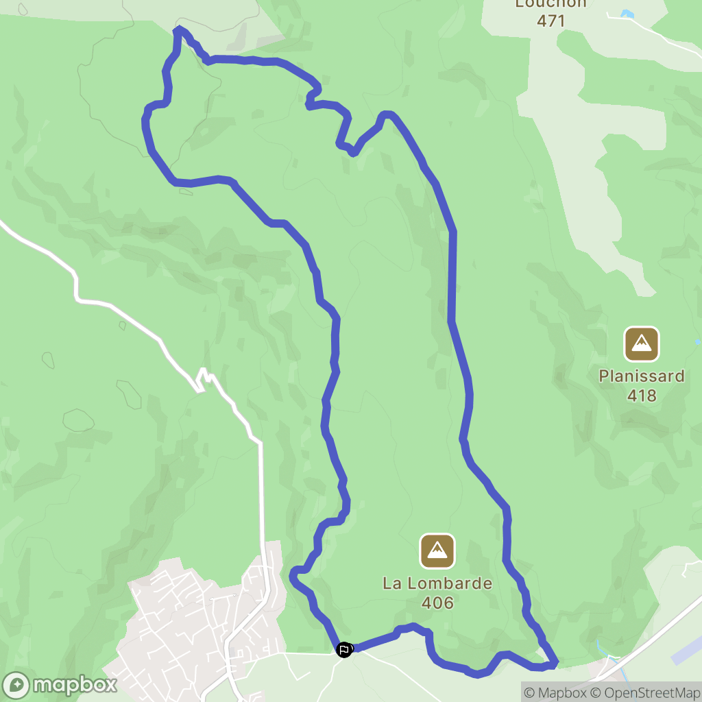 Seillons-Source-d'Argens : carte du parcours de randonnée - France
