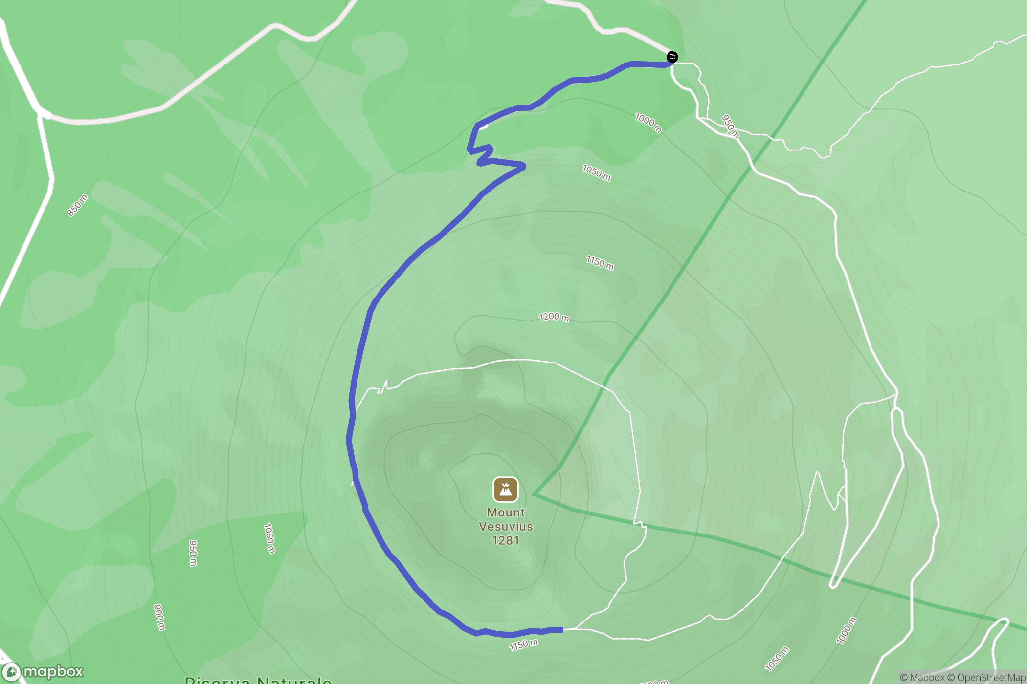 Ercolano : carte du parcours de randonnée - Italy