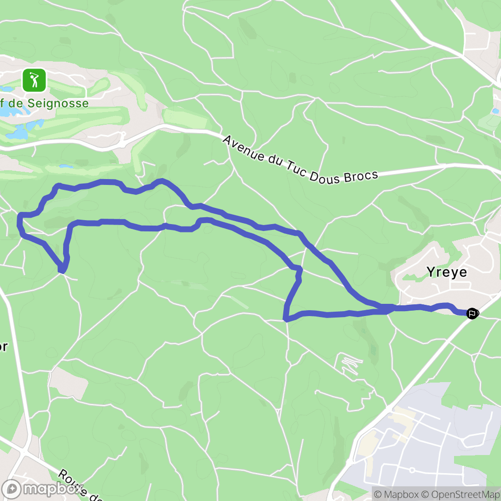 Seignosse : carte du parcours de randonnée - France