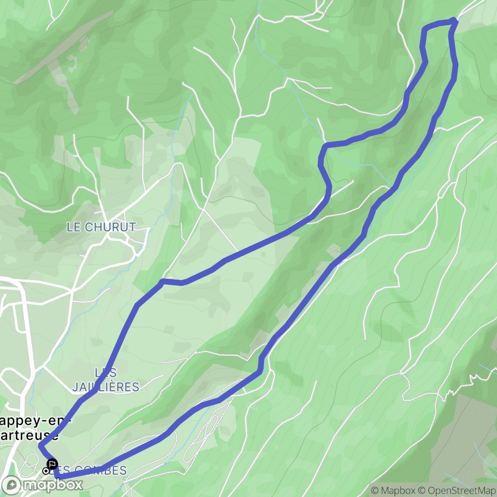 Le Sappey-en-Chartreuse : carte du parcours de randonnée - France