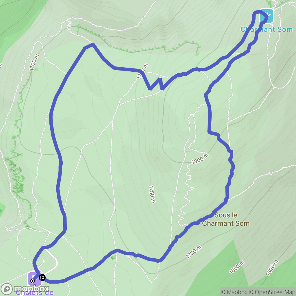 Le Sappey-en-Chartreuse : carte du parcours de randonnée - France