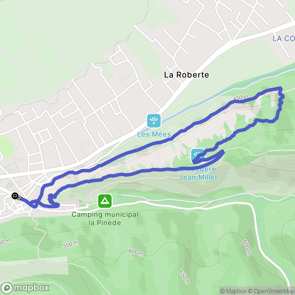 Les Mées : carte du parcours de randonnée - France