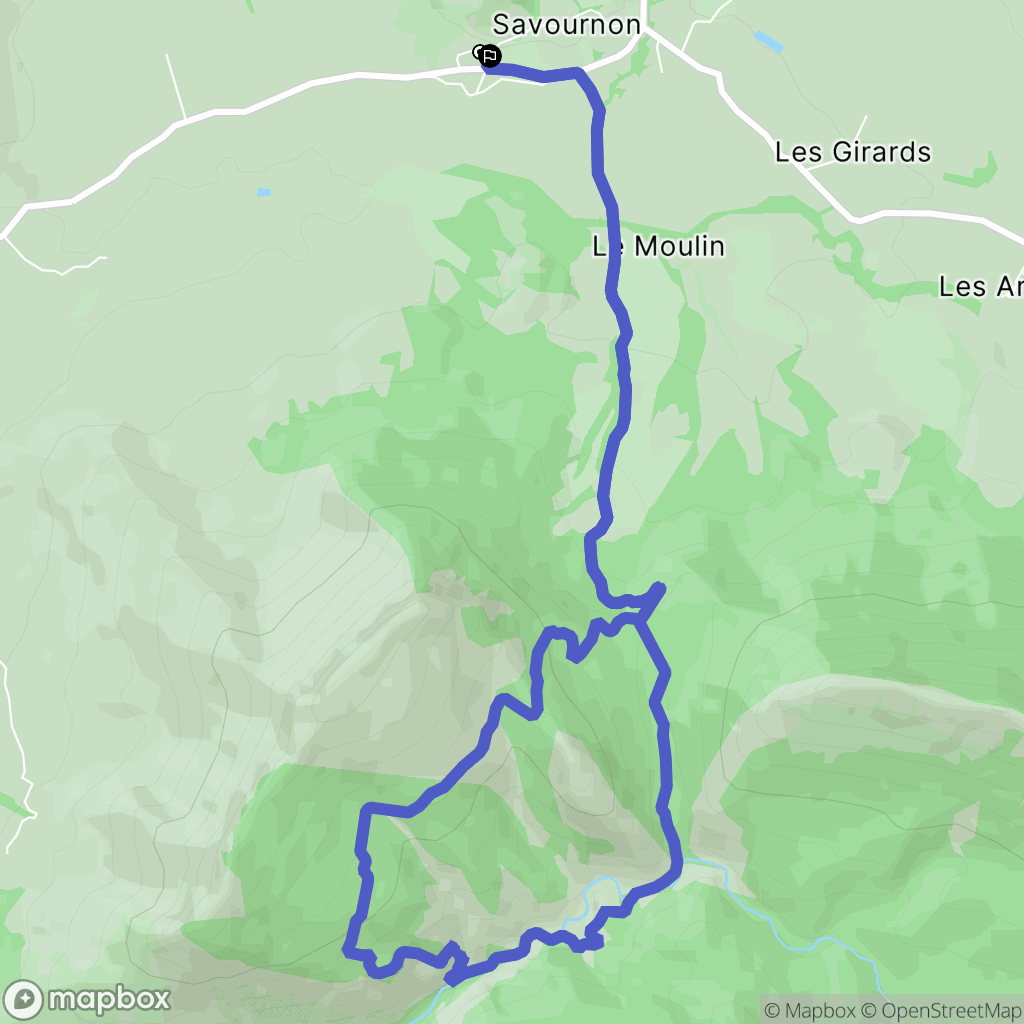 Savournon : carte du parcours de randonnée - France