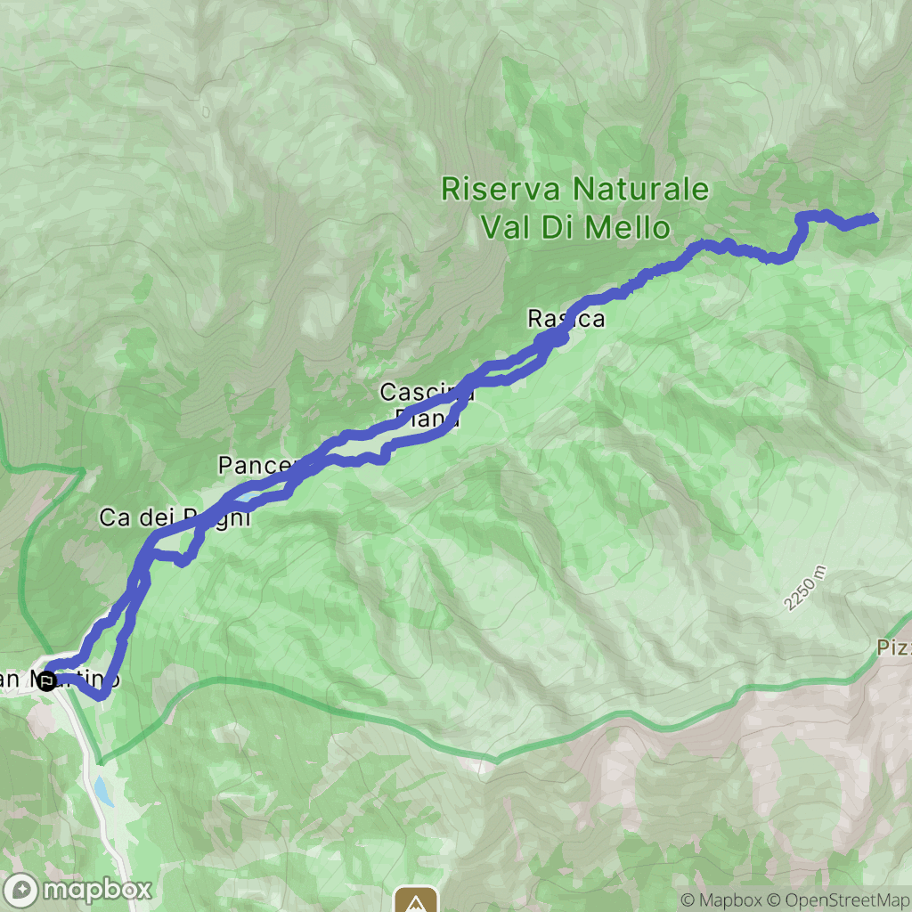 San Martino : carte du parcours de randonnée - Italy