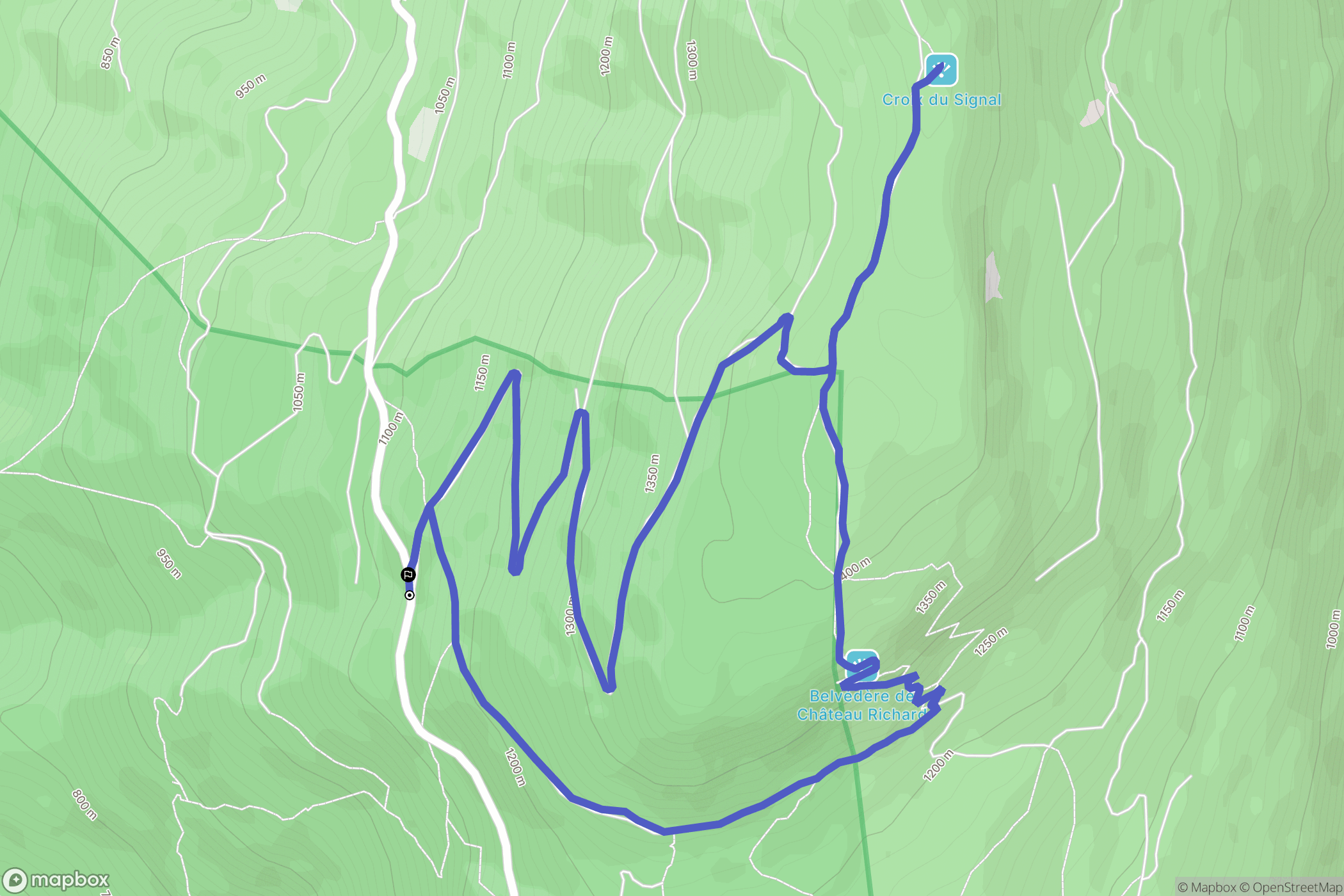 Novalaise : carte du parcours de randonnée - France