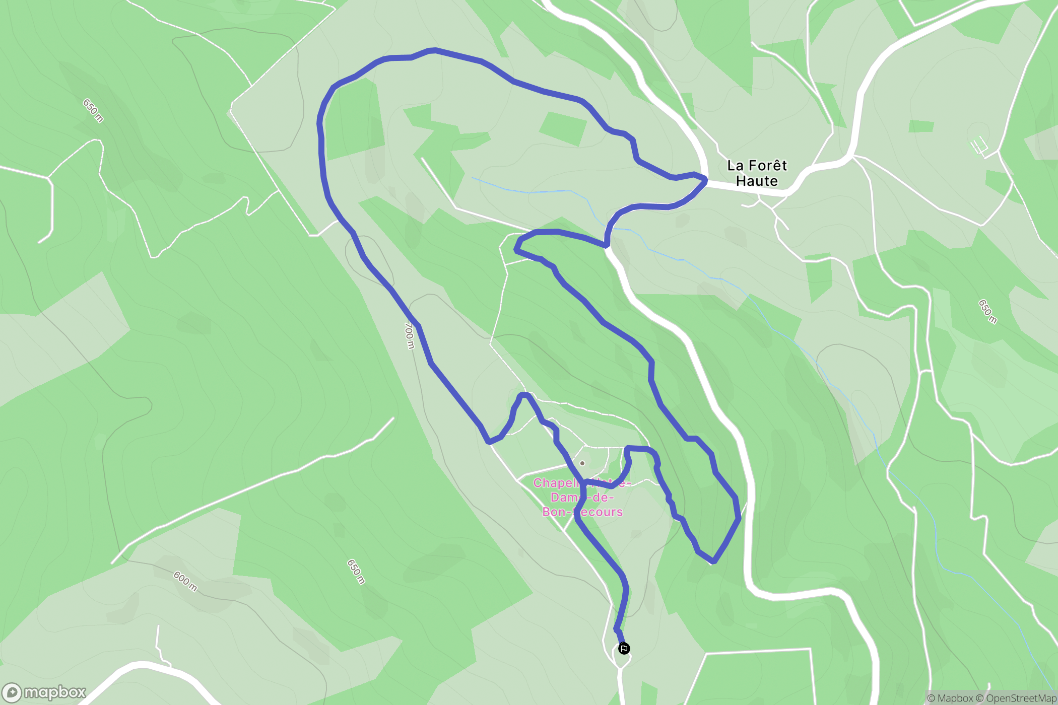 Saint-Gilles-les-Forêts : carte du parcours de randonnée - France