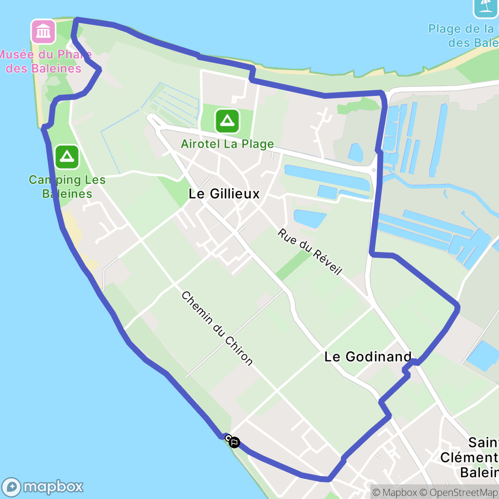 Saint-Clément-des-Baleines : carte du parcours de randonnée - France