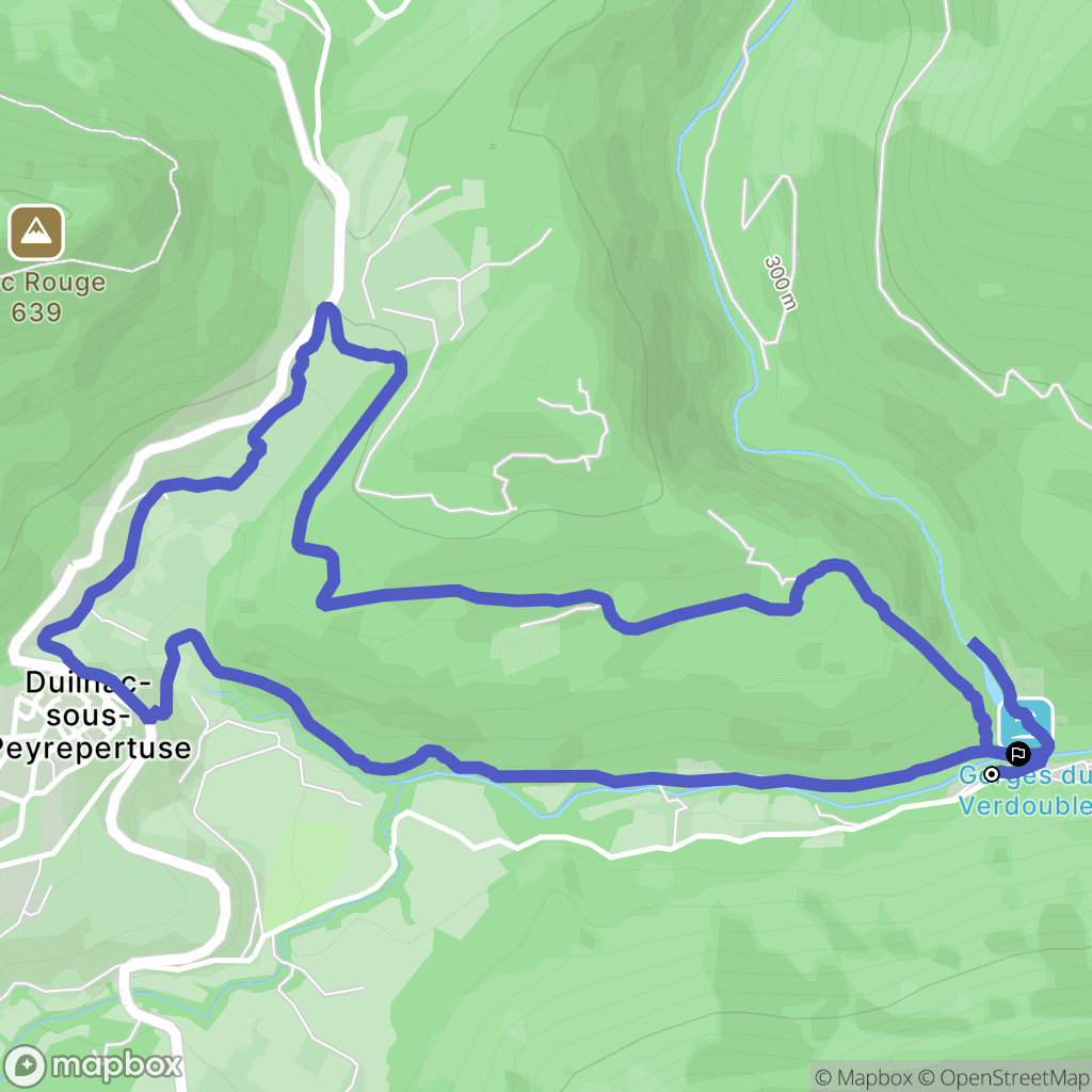 Duilhac-sous-Peyrepertuse : carte du parcours de randonnée - France