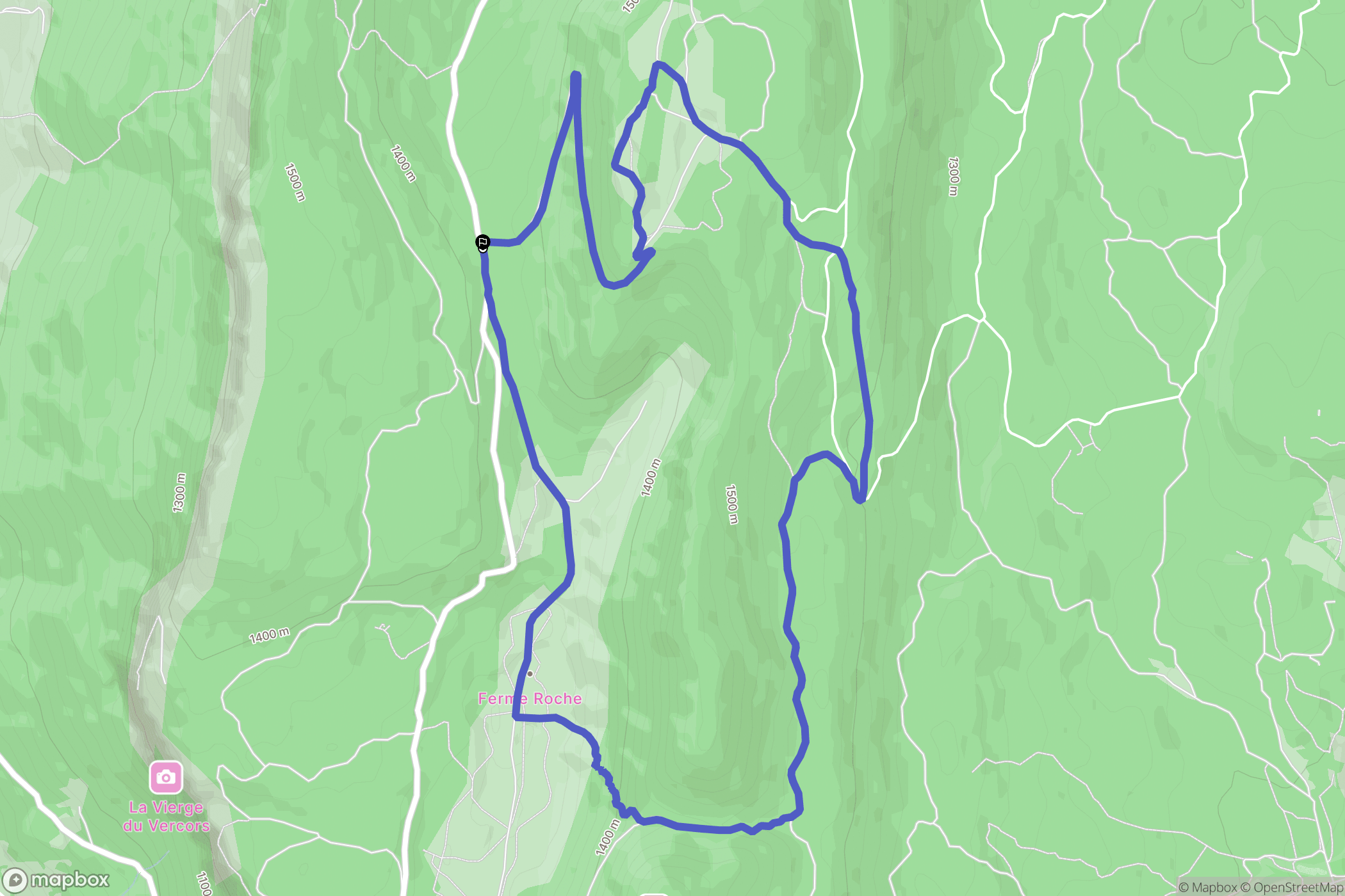 Villard de Lans : carte du parcours de randonnée - France