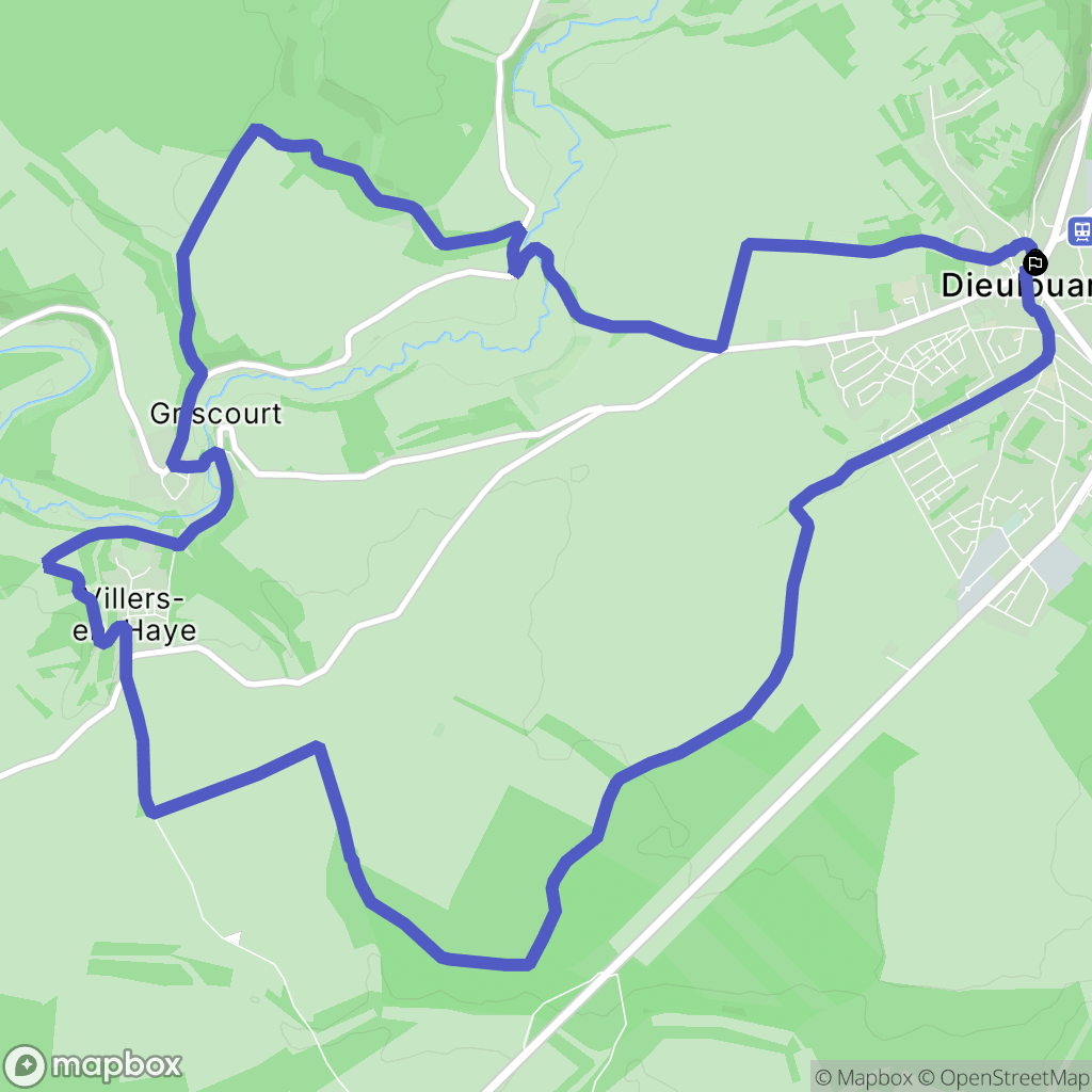 Dieulouard : carte du parcours de randonnée - France