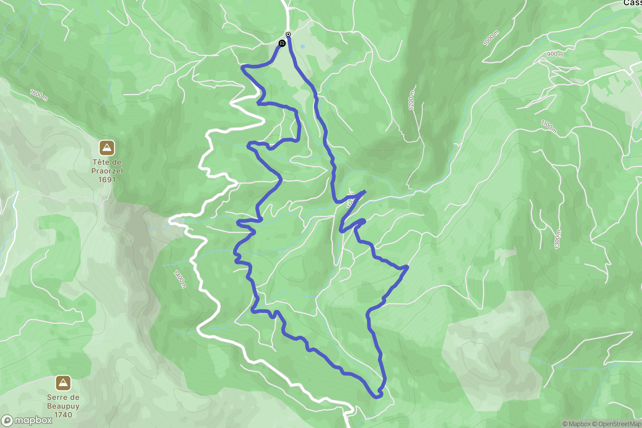 Chichilianne : carte du parcours de randonnée - France
