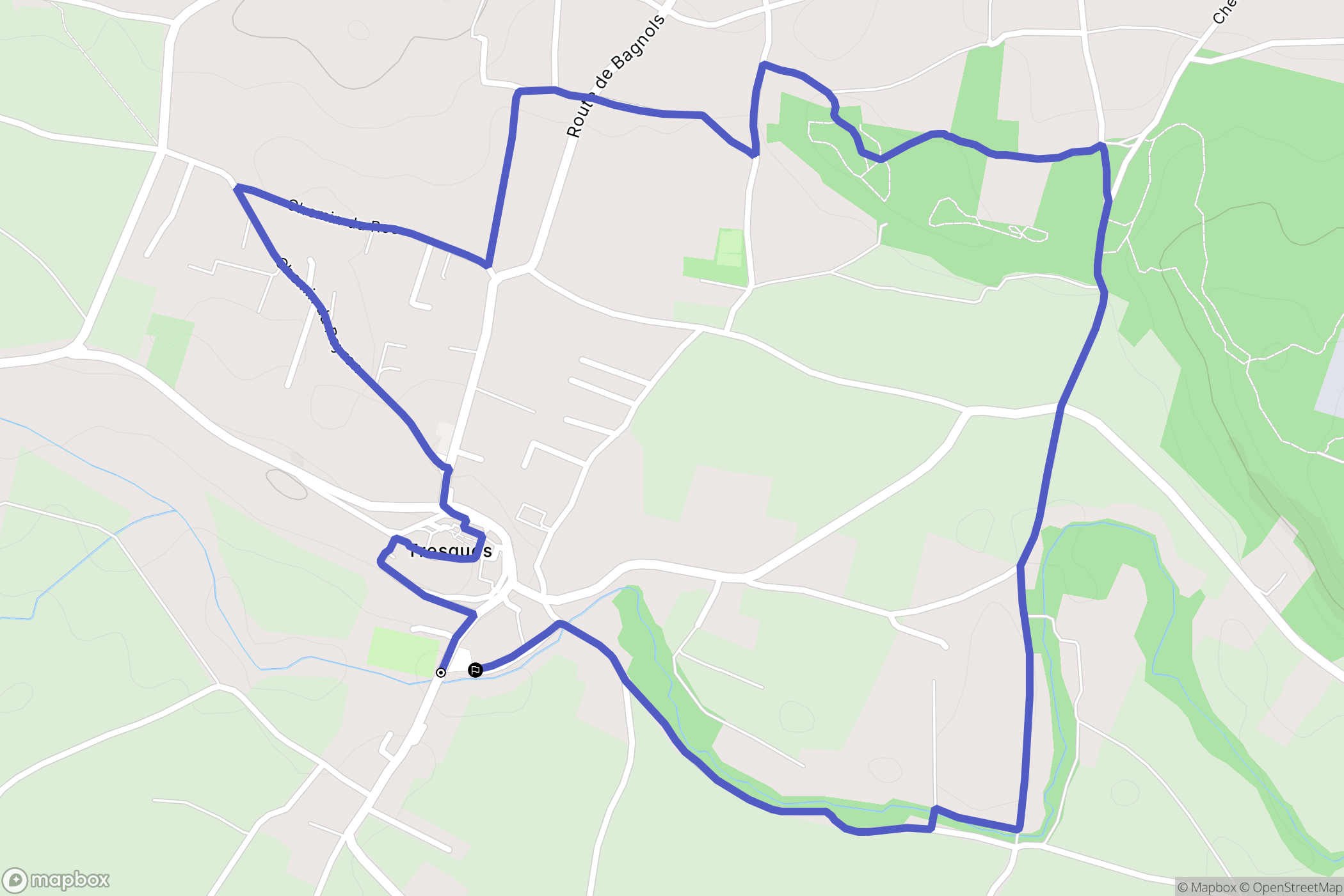 Tresques : carte du parcours de randonnée - France