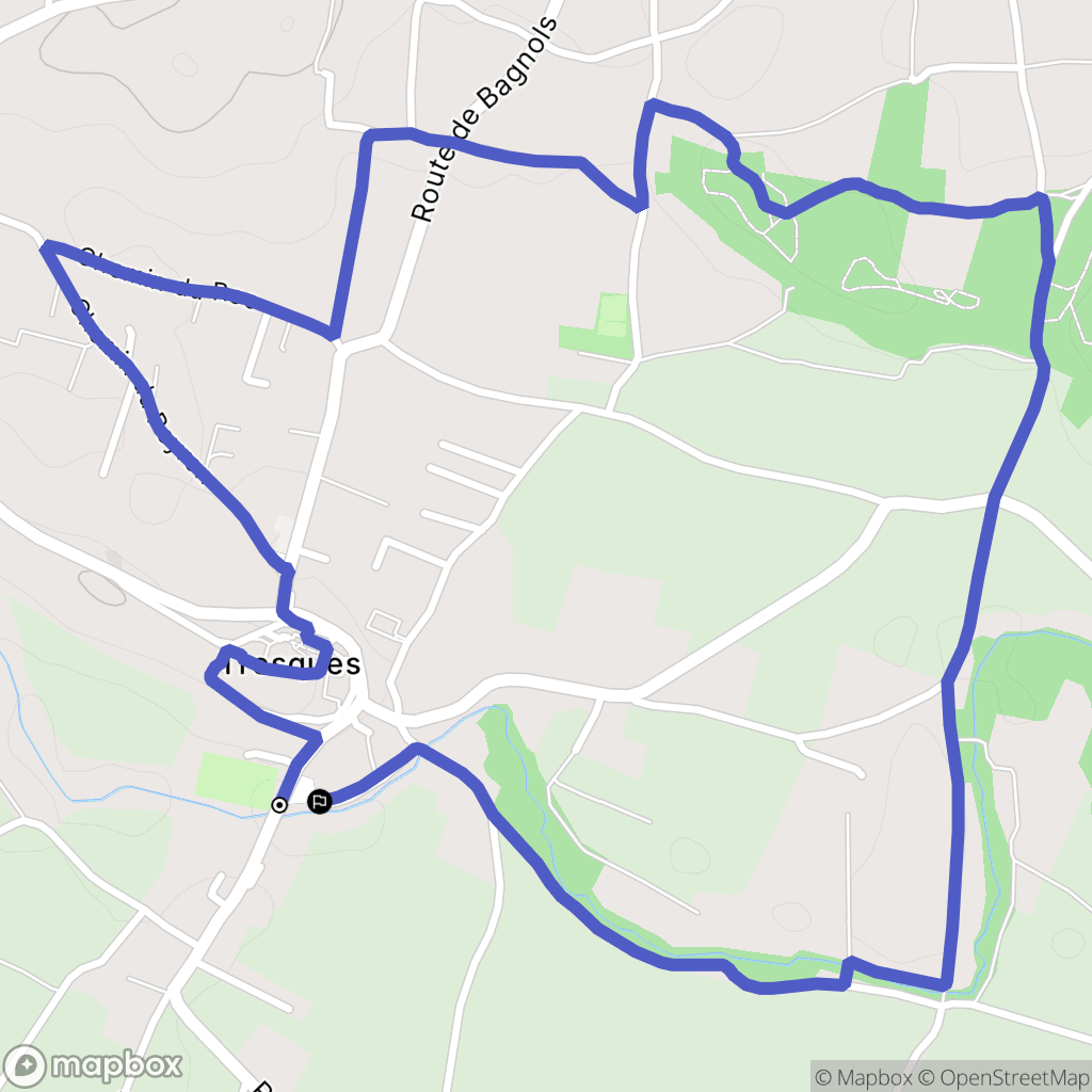 Tresques : carte du parcours de randonnée - France