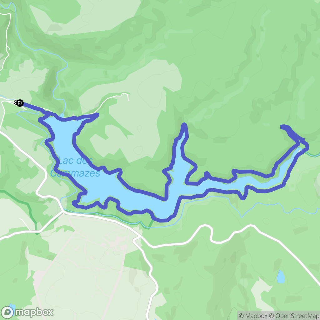 Les Cammazes : carte du parcours de randonnée - France